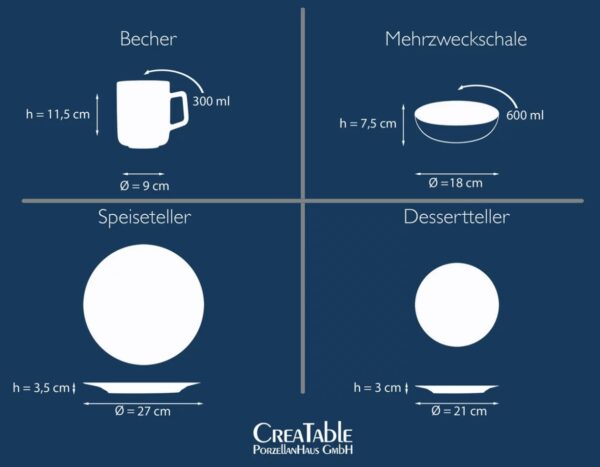 Sada nádobí CreaTable 16dílů, kamenina NOVÁ - Image 5