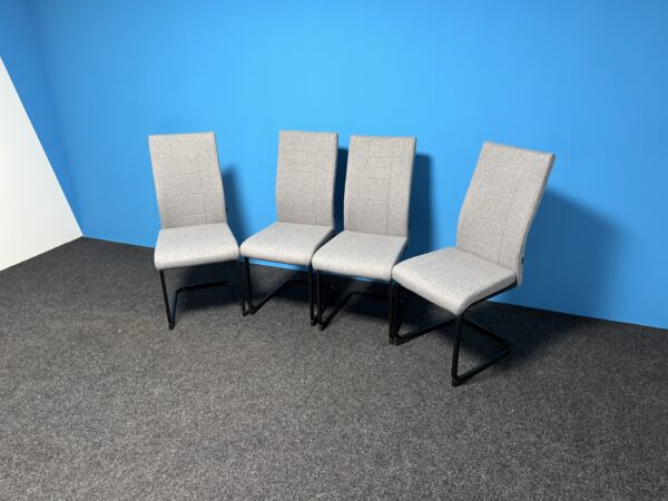 Jídelní židle šedý 4 kusy KOMPLET NOVÝ 2. jakost - Image 2