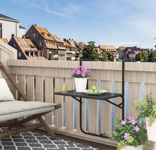 Skládací závěsný stolek na balkon NOVÝ 2. jakost