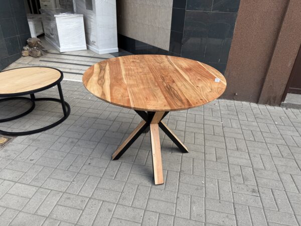 Masivní jídelní stůl kulatý NOVÝ 2. jakost - Image 3