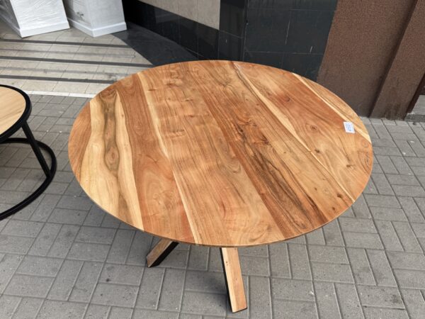 Masivní jídelní stůl kulatý NOVÝ 2. jakost - Image 5
