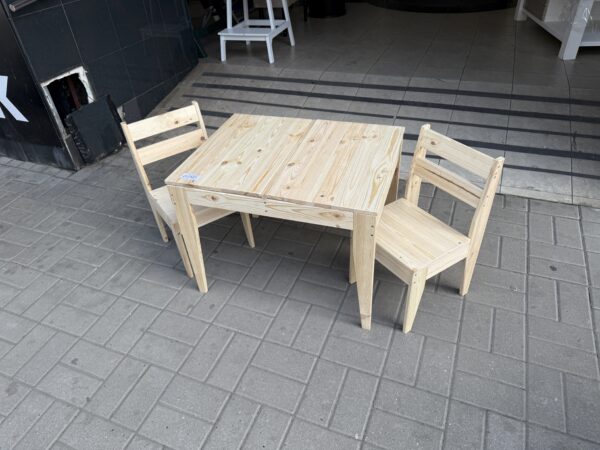 Dětská sestava bor stolek + 2 židle NOVÁ 2. jakost - Image 2