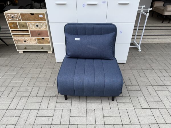 Křeslo modré rozkládací NOVÉ 2. jakost