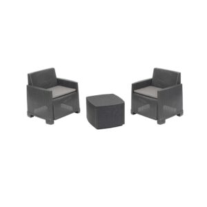 Zahradní set 2x křeslo + stolek NOVÝ 2. jakost