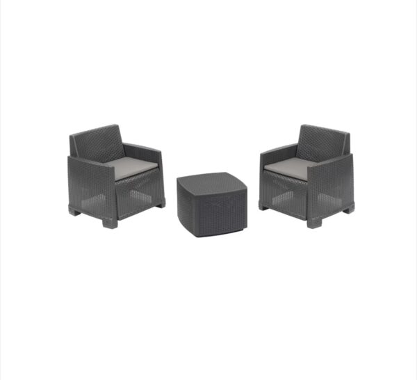Zahradní set 2x křeslo + stolek NOVÝ 2. jakost