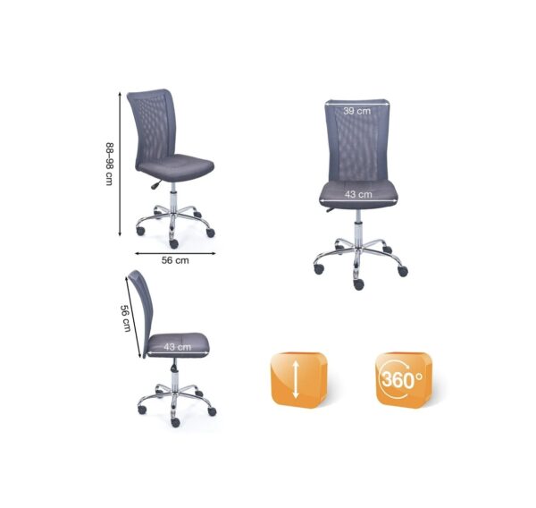 Dětská otočná židle Teenie šedá NOVÁ 2. jakost - Image 6