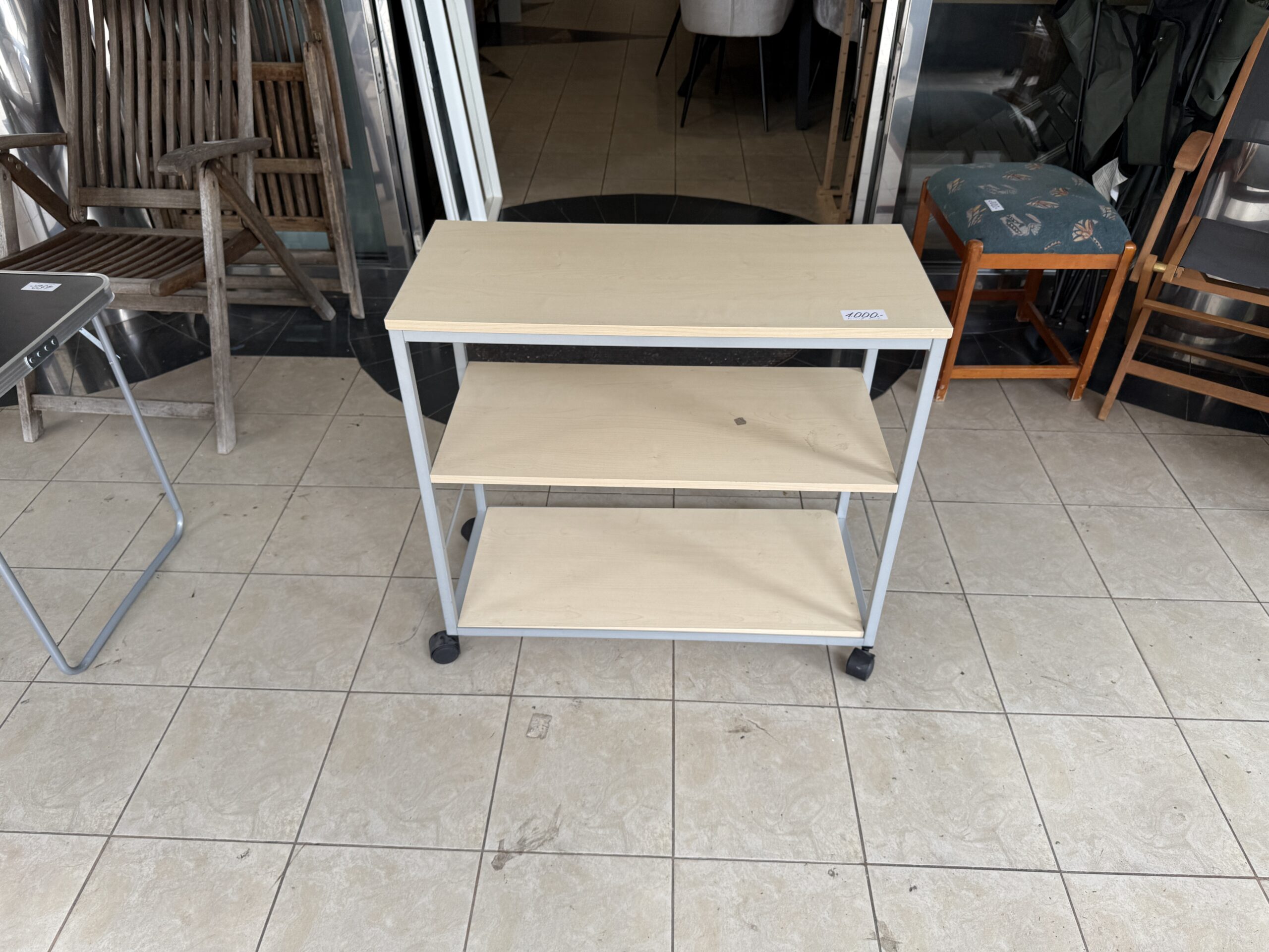 Pojízdný regál bříza