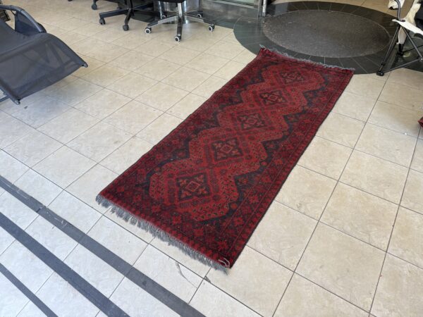 Koberec vlněný ručně Afghan 80x190 cm - Obrázek 2
