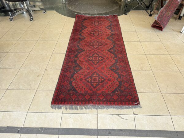 Koberec vlněný ručně Afghan 80x190 cm - Obrázek 4
