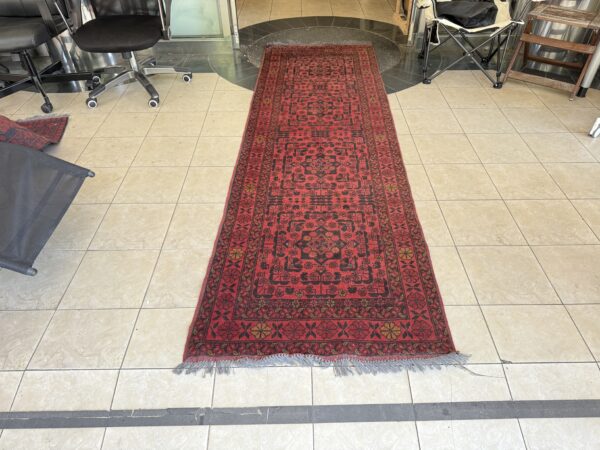 Koberec vlněný ručně běhoun Afghan 86x286 cm - Obrázek 2