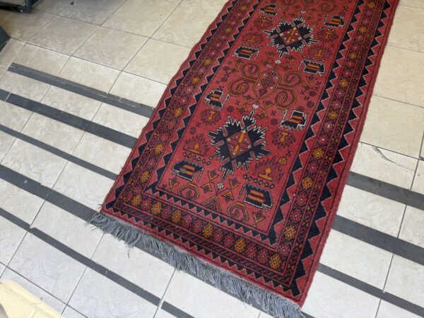 Koberec vlněný ručně běhoun Afghan 75 x 290 cm - Obrázek 5