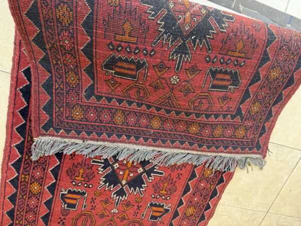 Koberec vlněný ručně běhoun Afghan 75 x 290 cm - Obrázek 6