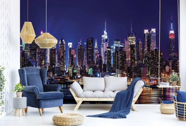 Fototapeta noční New York 368x254 cm NOVÝ 2. jak.
