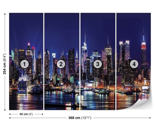 Fototapeta noční New York 368x254 cm NOVÝ 2. jak. - Obrázek 2