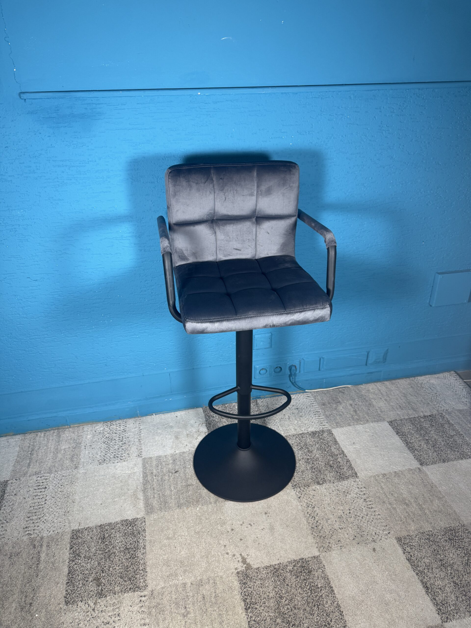 Barová židle šedá 2 kusy NOVÝ 2. jakost - Obrázek 3