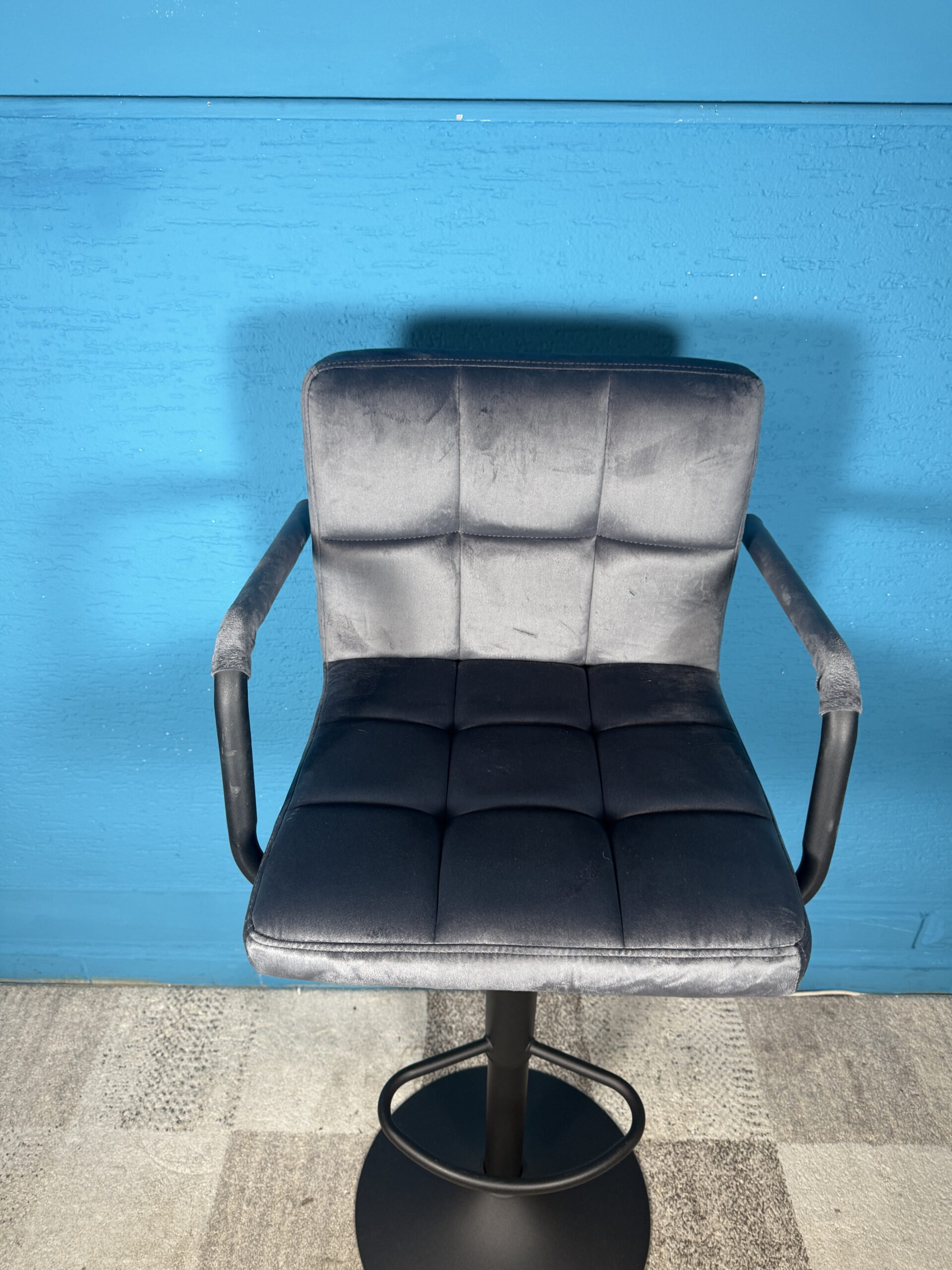 Barová židle šedá 2 kusy NOVÝ 2. jakost - Obrázek 4