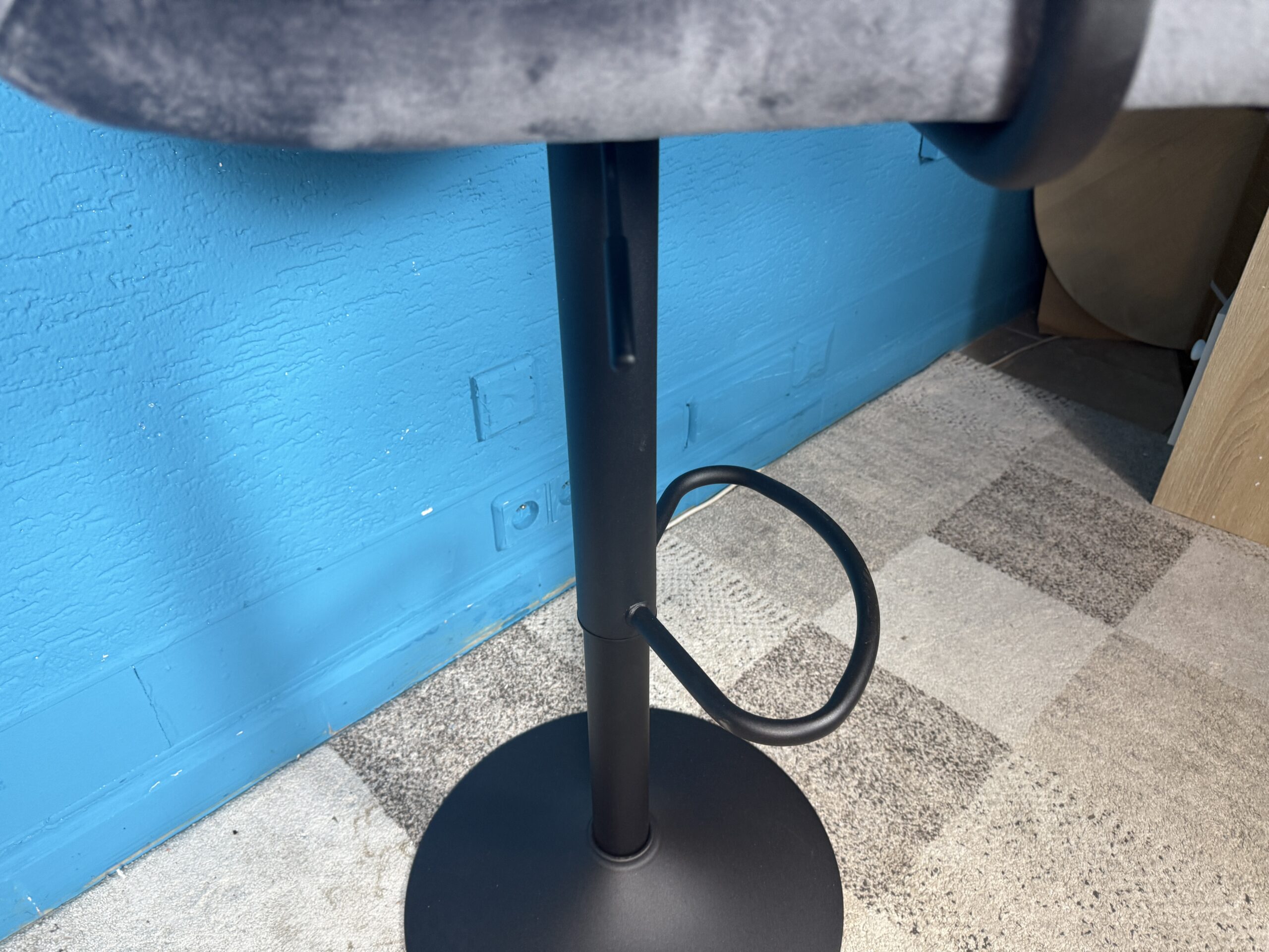 Barová židle šedá 2 kusy NOVÝ 2. jakost - Obrázek 5