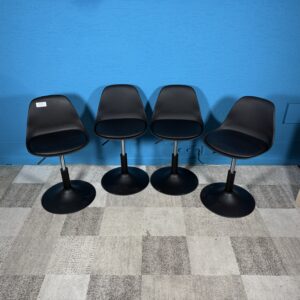 Set 4 židlí černé otočné NOVÉ 2. jakost