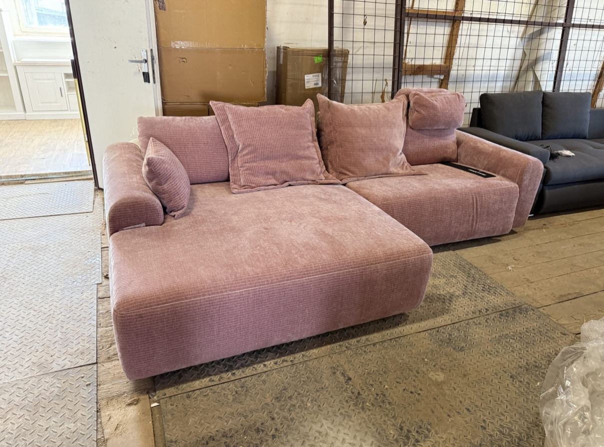 Rohová sedačka elektr. polohování růž. NOVÁ 2. j. - Obrázek 2