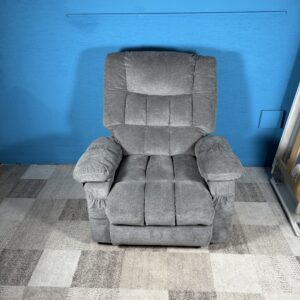 Masážní křeslo s polohovacím mechanismem šedé