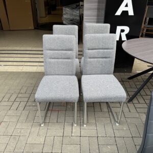 Jídelní židle šedé 4 kusy KOMPLET NOVÝ 2. jakost