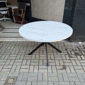 Jídelní stůl kulatý imitace mramor NOVÝ 2. jakost