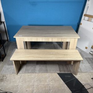 Jídelní stůl + 2 lavice sonoma KOMPLET