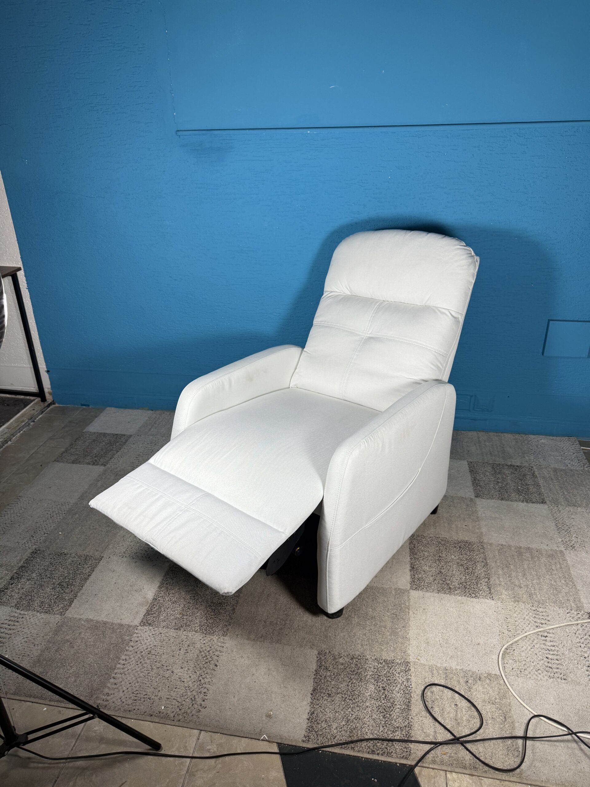 Televizní křeslo polohovací bílé NOVÝ 2. jakost - Obrázek 4