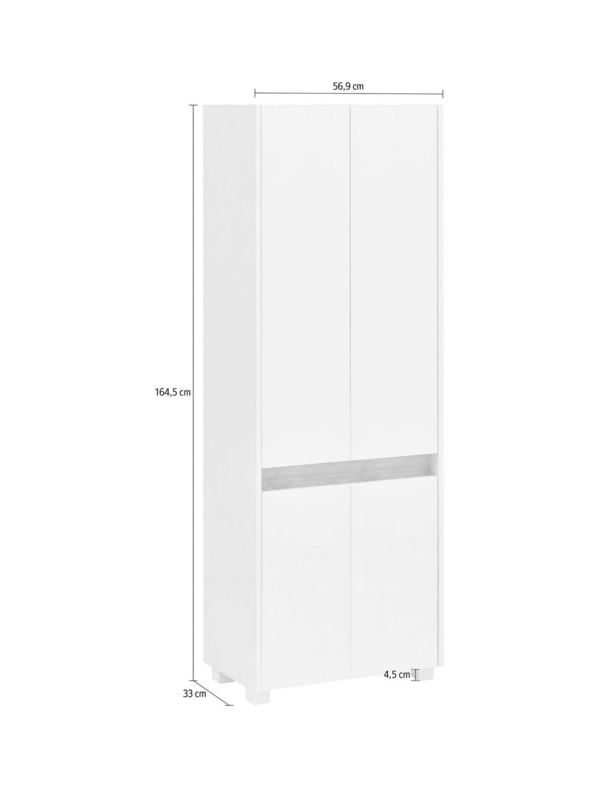 Skříňka 4 dveř. bílá NOVÁ 2. jakost - Obrázek 3