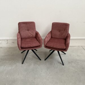 Otočná křesla růž. 2 kusy KOMPLET NOVÝ 2. jakost