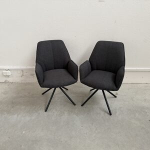 Otočná křesla šedá KOMPLET NOVÝ 2. jakost