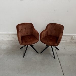 Otočná křesla hnědá 2 kusy KOMPLET NOVÝ 2. jakost