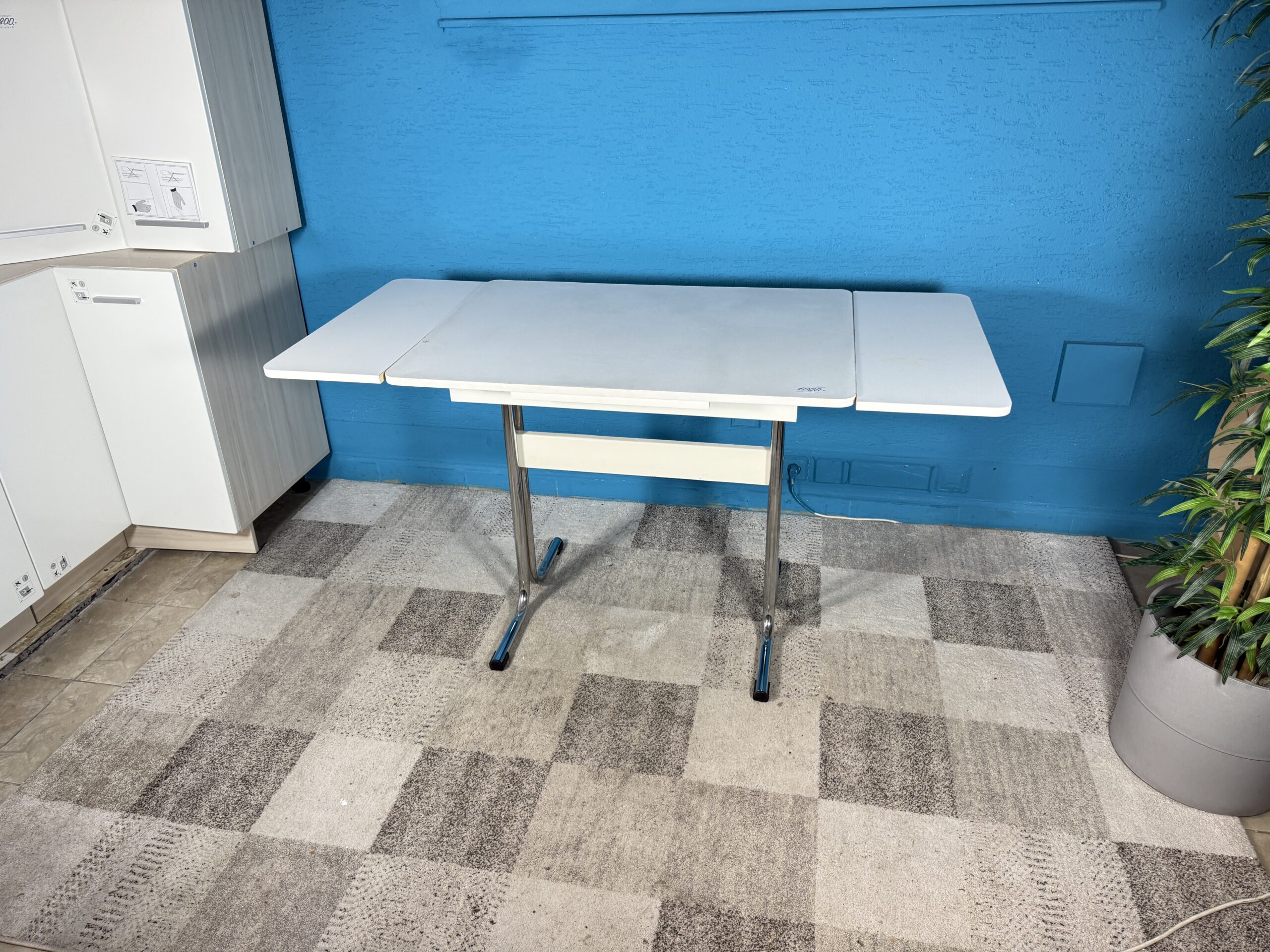 Jídelní stůl bílý rozkládací 65x90 cm - Obrázek 3