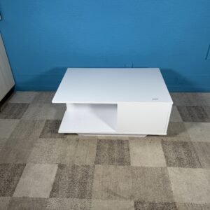 Konferenční stolek bílý s dvířky NOVÝ 2. jakost