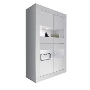 Vitrína 4 dveř. vys. lesk NOVÁ 2. jakost