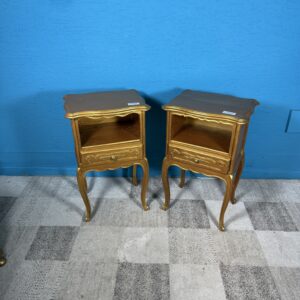 Noční stolek 2 kusy zlatý