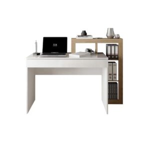 Psací stůl vysoký lesk bílý / sonoma NOVÝ 2.jakost