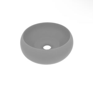 Umyvadlo kulaté matné šedé keramické NOVÝ 2.jakost