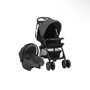 Dětský kočárek 3v1 tmavě šedý NOVÝ 2. jakost