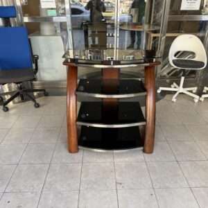 Televizní stolek masiv sklo