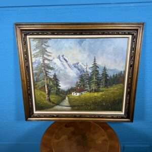 Obraz olejomalba - horská krajina s chalupou