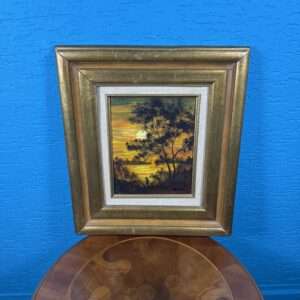 Obraz Zlatý západ u jezera malovaný 41x46 cm