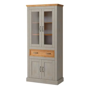 Vitrína Selma masiv antracit NOVÁ 2. jakost