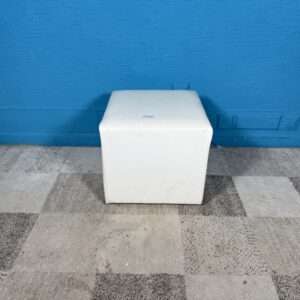 Taburet bílý eko kůže