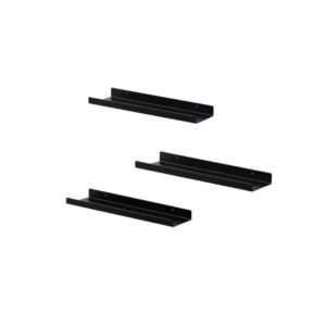 Set 3 závěsných polic kov černý NOVÝ 2. jakost