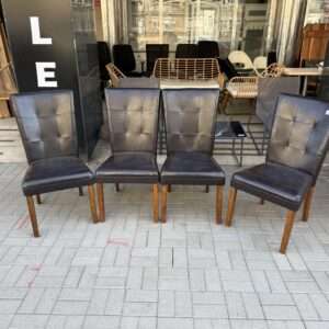 Jídelní židle 4 kusy KOMPLET eko kůže