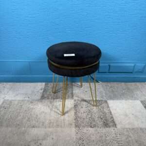 Taburet černý semiš