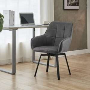 Jídelní židle otočná šedá 2 kusy NOVÝ 2. jakost