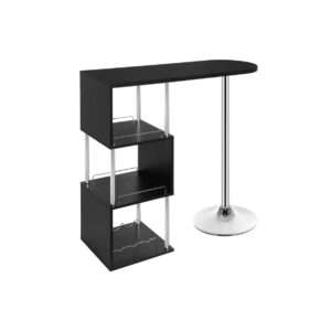 Barový stůl 40x113 cm černý chrom NOVÝ 2. jakost