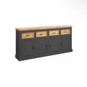 Komoda Selma masiv tm.antracit 4dv. NOVÁ 2. jakost